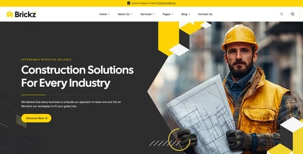 Brickz – Construction WordPress Theme — design detail view
