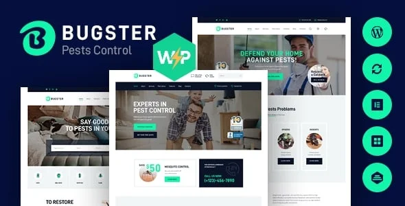 Bugster | Bugs & Pest Control WordPress Theme for Home Services — homepage layout
