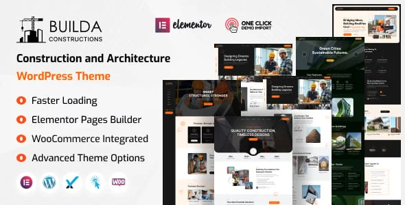Builda - Construction and Architecture WordPress Theme — homepage layout