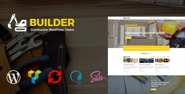 Builder - Construction WordPress Theme — homepage layout
