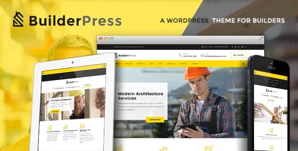 BuilderPress - Construction and Architecture WordPress Theme — homepage layout