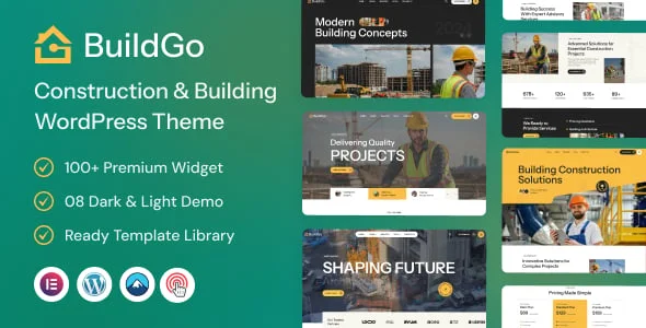 BuildGo - Construction WordPress Theme — homepage layout