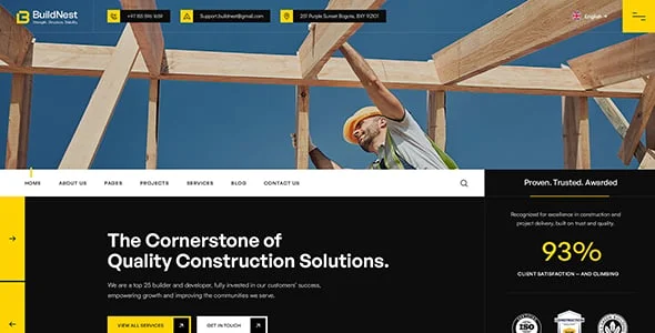 Buildnest - Construction WordPress Theme — blog and article listing