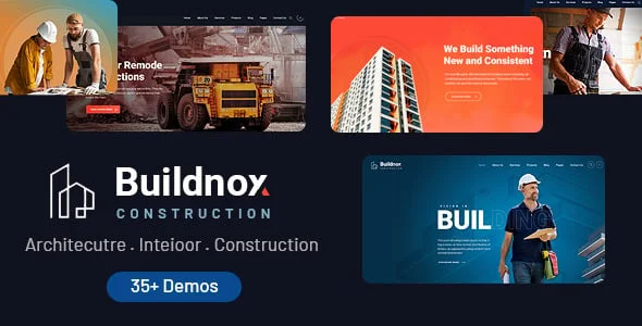 Buildnox – Construction Company & Contractor WordPress Theme (37+ Demos, Elementor) — homepage layout