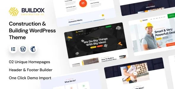 Buildox - Construction and Building WordPress Theme — homepage layout