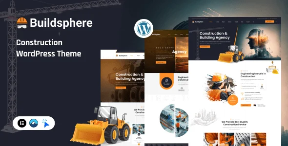 Buildsphere - Construction & Building Agency WordPress Theme — homepage layout