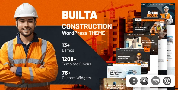 Builta - Construction WordPress Theme — homepage layout