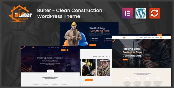 Bulter - Clean Construction WordPress Theme — homepage layout