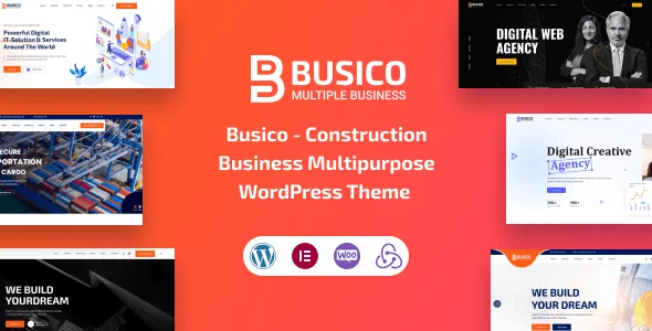 Busico – Multipurpose Business & Technology WordPress Theme — homepage layout