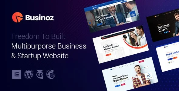 Businoz - Multipurpose Business WordPress Theme + RTL — homepage layout