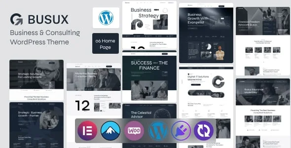 Busux - Business & consulting WordPress Theme — homepage layout