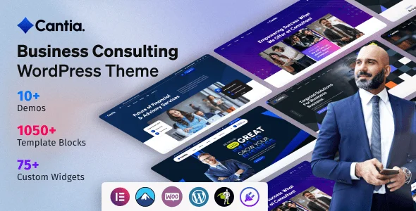 Cantia - Business Consulting WordPress Theme — homepage layout