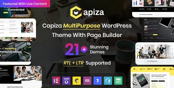 Capiza - Creative Business & Agency WordPress Theme — homepage layout