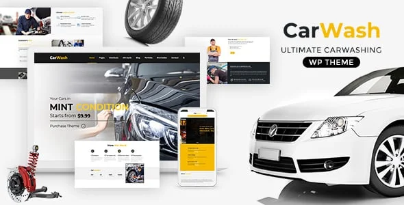 Car Wash - Auto Spa WordPress Theme — homepage layout