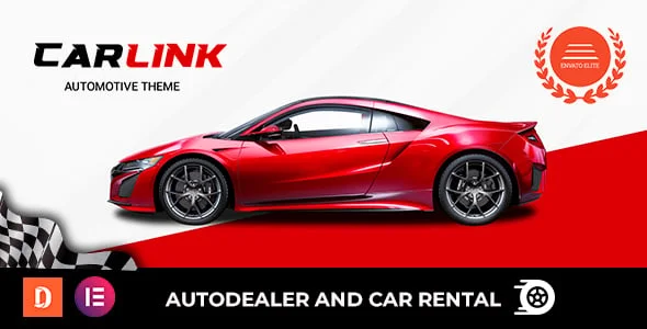 Carlink - Automotive WordPress Theme — homepage layout
