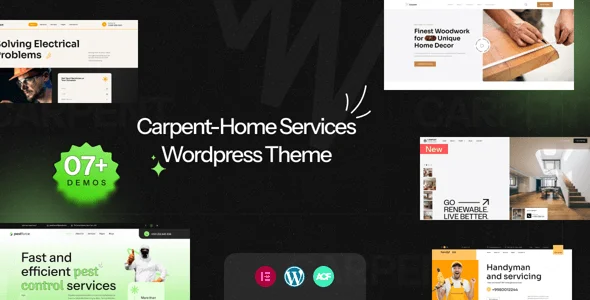 Carpent - WordPress Elementor Theme for Home Service Providers — homepage layout