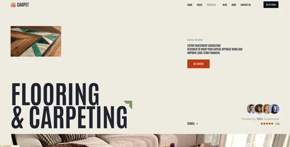 Carpet - Flooring, Carpenter & Wood WordPress Theme + Tiles & Paving — blog and article listing