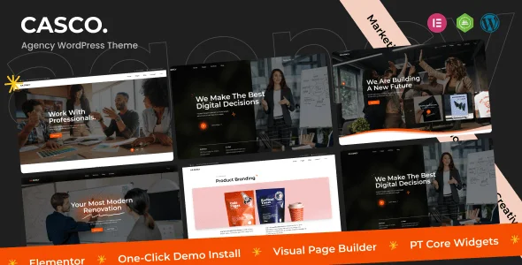 Casco - Creative Agency WordPress Theme — homepage layout