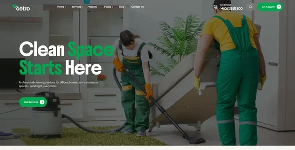 Cetro - Cleaning Service WordPress Theme — blog and article listing
