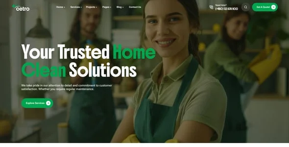 Cetro - Cleaning Service WordPress Theme — interior page design