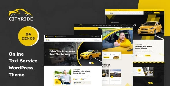 Cityride - Online Taxi Service WordPress Theme — homepage layout