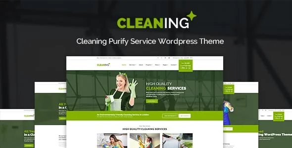 Cleaning - Purify Service WordPress Theme — homepage layout