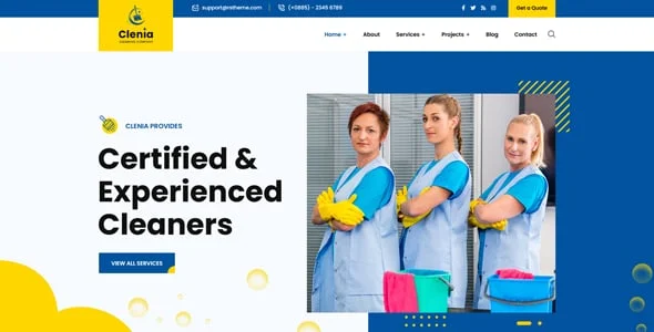 Clenia - Cleaning Services WordPress Theme — blog and article listing