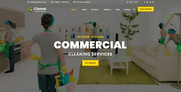Clenia - Cleaning Services WordPress Theme — interior page design