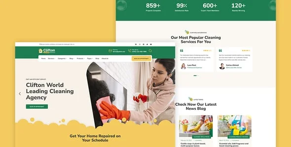 Clifton - Cleaning Service Agency WordPress Theme — blog and article listing