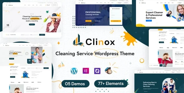 Clinox - Cleaning Services WordPress Theme — homepage layout