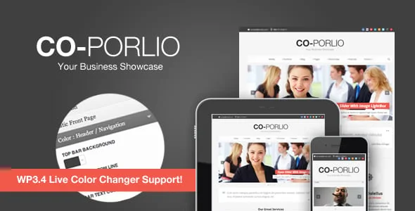 Co-Porlio: Feature Rich WordPress Theme — homepage layout