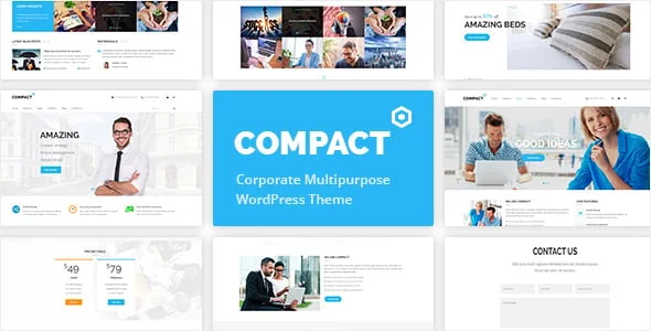 Compact - Corporate Multipurpose WordPress Theme — homepage layout