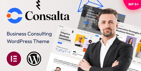 Consalta - Business Consulting WordPress Theme — homepage layout