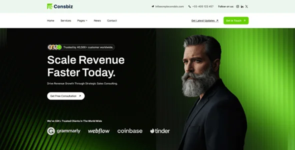 Consbiz – Business Consulting WordPress Theme — blog and article listing