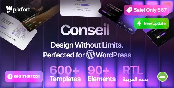 Conseil | Business & Multipurpose Elementor WordPress Theme — homepage layout