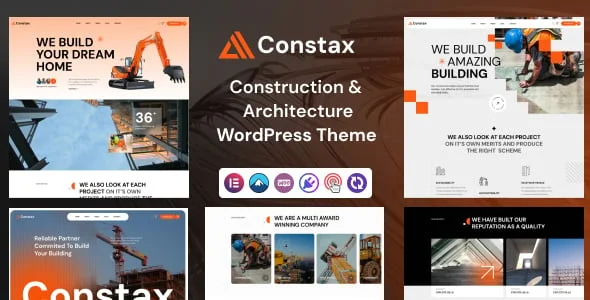 Constax - Construction & Architecture WordPress Theme — homepage layout