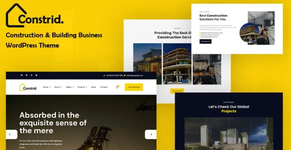Constrid – Construction & Building WordPress Theme — homepage layout