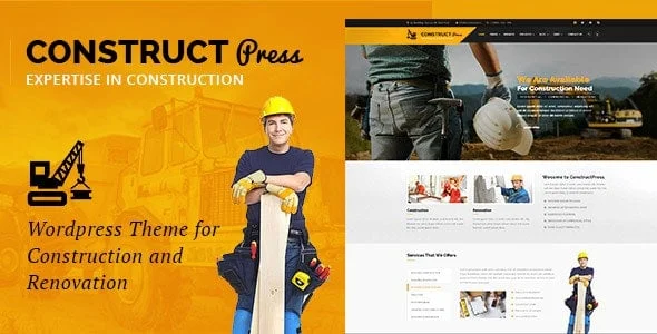 Construct Press - Construction and Renovation WordPress Theme — homepage layout