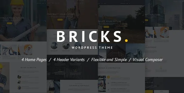 Construction & Building WordPress Theme - Bricks — homepage layout