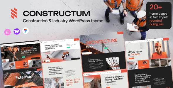 Constructum | Construction & Industry WordPress theme — homepage layout