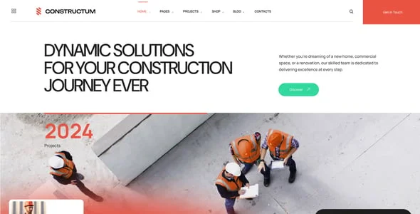 Constructum | Construction & Industry WordPress theme — blog and article listing