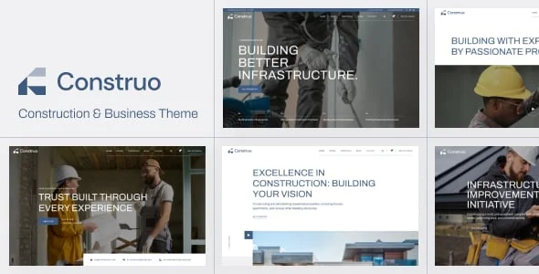 Construo - Construction and Business WordPress Theme — homepage layout