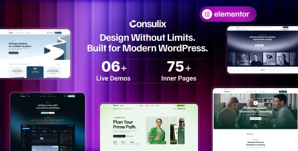 Consulix - Business, Consulting WordPress Theme — homepage layout