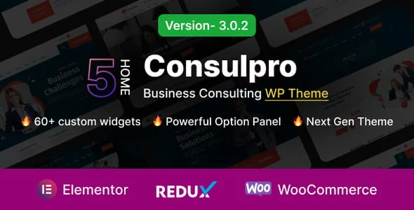 Consulpro - Business Consulting WordPress Theme — homepage layout