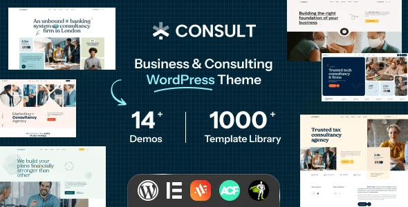 Consult | Finance & Business Consulting WordPress Theme — homepage layout