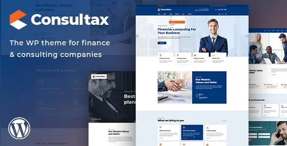 Consultax - Financial & Consulting WordPress Theme — homepage layout