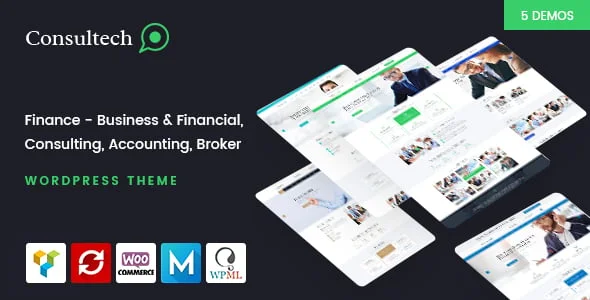 Consultech | Consulting WordPress Theme — homepage layout