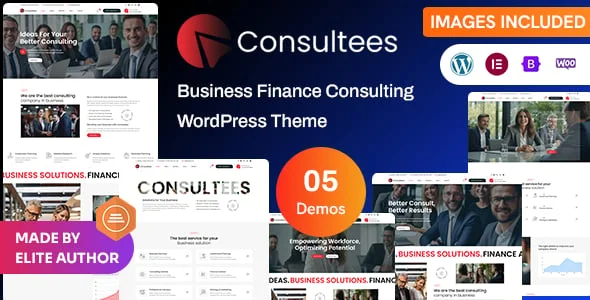 Consultees – Business Finance Consulting WordPress Theme — homepage layout