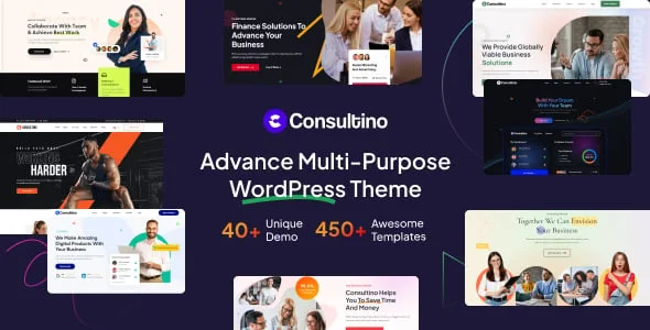 Consultino - Multipurpose WordPress Theme — homepage layout