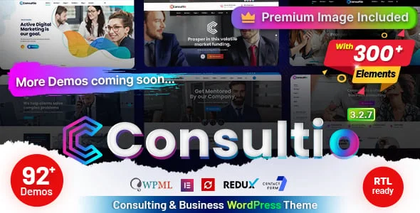 Consultio - Consulting Corporate WordPress Theme — homepage layout